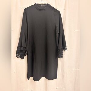 Zara Black dress with Lace Cuffs